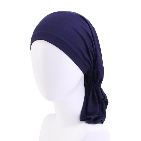 Slip-it-On Scarf No Tying Head Cover Made with Sustainable Bamboo Cotton - Picture 8 of 16